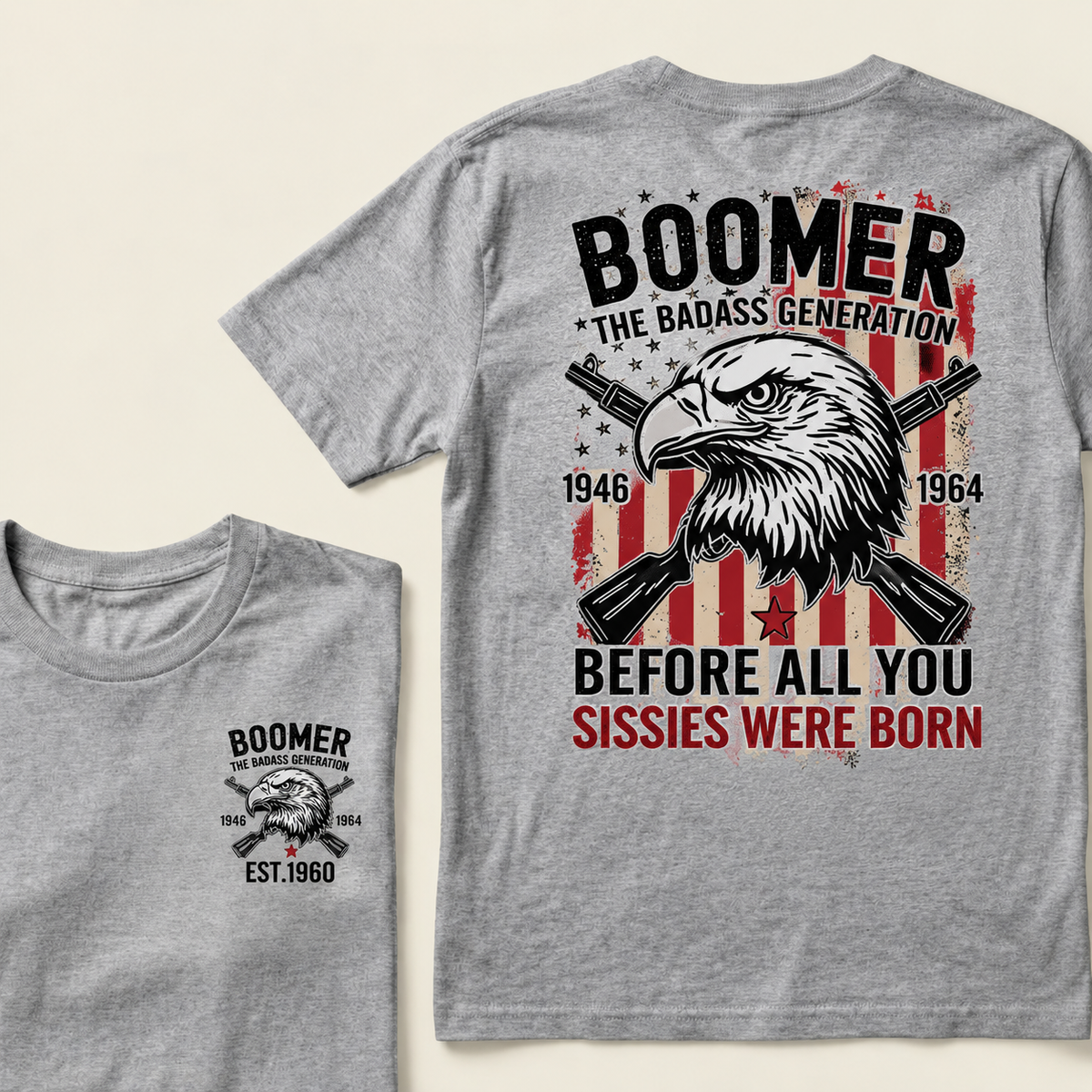 BOOMER The Badass Generation | Eagle, Rifle, and Truth Cool T-shirt